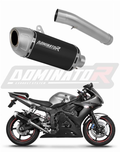 Auspuff Schalldämpfer DOMINATOR S6 Shorty schwarz passend für Yamaha YZF R6 2003  2005