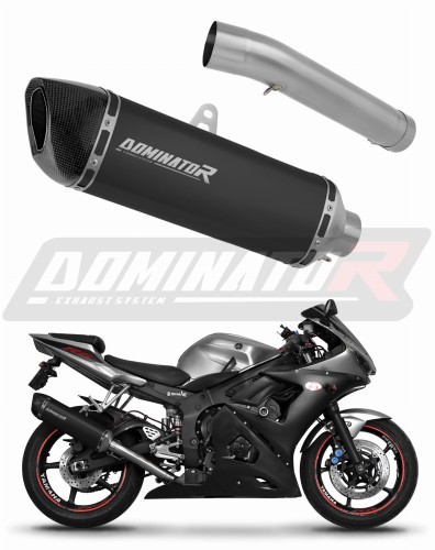 Auspuff Schalldämpfer DOMINATOR HP6 schwarz passend für Yamaha YZF R6 2003  2005