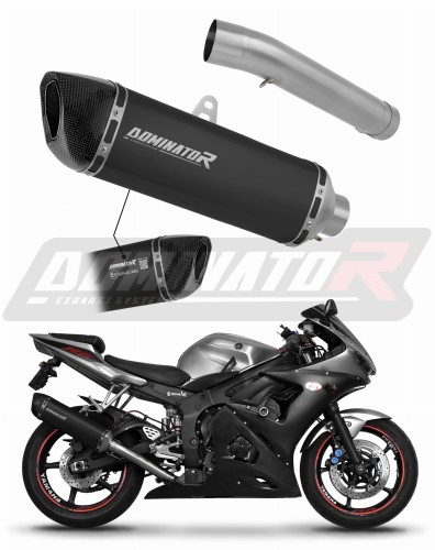 Auspuff Schalldämpfer DOMINATOR homologiert HP6 schwarz passend für Yamaha YZF R6 2003  2007 5