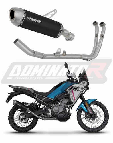 komplette Auspuffanlage mit Schalldämpfer DOMINATOR Full System S6 schwarz passend für CF MOTO 450 MT 2024  2026 5