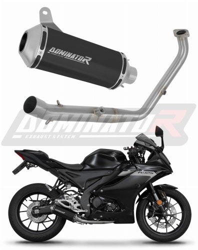komplette Auspuffanlage mit Schalldämpfer DOMINATOR Full System OV G2 schwarz passend für Yamaha YZF R125 2024  2025