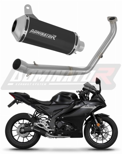 komplette Auspuffanlage mit Schalldämpfer DOMINATOR Full System OV G2 schwarz passend für Yamaha YZF R125 2021  2024