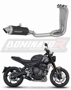 Triumph Trident 660 2021 - 2024 Full Exhaust System Collector Silencer GPF BLACK + dB killer