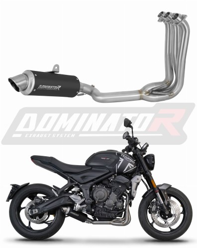 komplette Auspuffanlage mit Schalldämpfer DOMINATOR Full System GPF schwarz passend für Triumph Trident 660 2021  2024