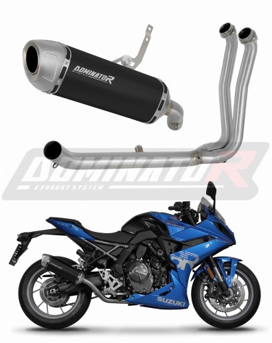 komplette Auspuffanlage mit Schalldämpfer DOMINATOR Full System S6 schwarz passend für Suzuki GSX8R / 8S 2023  2025