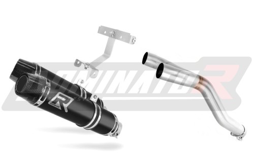 Auspuff Schalldämpfer DOMINATOR HP3 schwarz passend für Yamaha FZ6 2006  2010 3