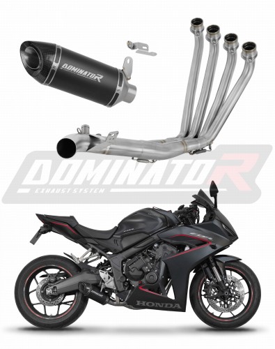 kompletny układ wydechowy z tłumikiem DOMINATOR Full System HP8 CZARNY pasujący do motocykla Honda CB 650 R / E-Clutch 2024 - 2025 6