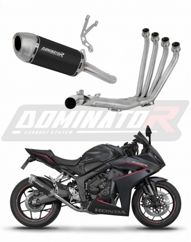 komplette Auspuffanlage mit Schalldämpfer DOMINATOR Full System S6 schwarz passend für Honda CB 650 R / EClutch 2024  2025 6