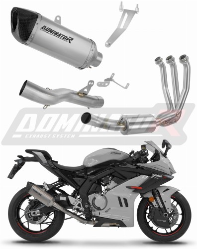 CF MOTO 675 SR R 2024 2025 Full System Motorcycle Muffler Auspuff Sportauspuff Silencer Echappement Silencieux Scarico Scarichi Escape Wydech Tłumik Tytanowy HP6 Titanium Titan Titane Dominator Exhaust System x