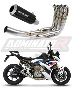 BMW S1000R 2021 - 2026 Full Exhaust System Collector Silencer GP BLACK + dB killer medium