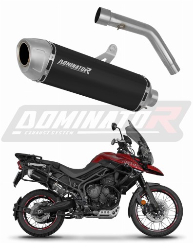 Auspuff Schalldämpfer DOMINATOR S6 schwarz passend für Triumph Tiger 800 XCA 2018  2020