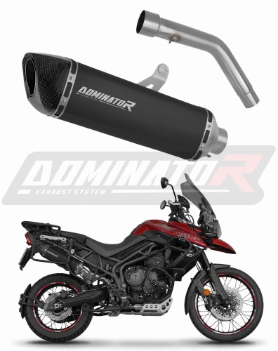 Auspuff Schalldämpfer DOMINATOR HP6 schwarz passend für Triumph Tiger 800 XCA 2018  2020