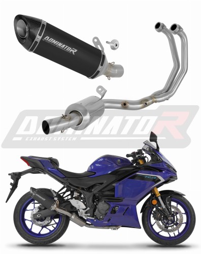komplette Auspuffanlage mit Schalldämpfer DOMINATOR Full System HP8 schwarz passend für Yamaha YZFR3 2025  2026