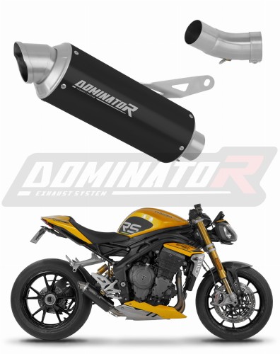 Auspuff Schalldämpfer DOMINATOR GPF schwarz passend für Triumph Speed Triple 1200 RS / RR 2021  2024