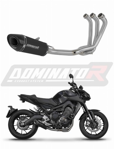 komplette Auspuffanlage mit Schalldämpfer DOMINATOR Full System HP8 schwarz passend für Yamaha MT09 2013  2016 4