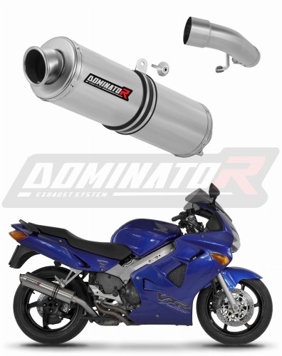 Auspuff Schalldämpfer DOMINATOR rund passend für Honda VFR 800 Fi 1998  2001