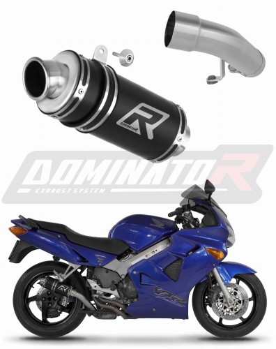 Auspuff Schalldämpfer DOMINATOR GP1 schwarz passend für Honda VFR 800 Fi 1998  2001