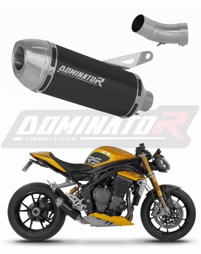 Auspuff Schalldämpfer DOMINATOR S3 schwarz passend für Triumph Speed Triple 1200 RS / RR 2021  2024