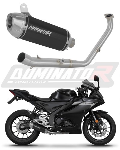 komplette Auspuffanlage mit Schalldämpfer DOMINATOR Full System S3 schwarz passend für Yamaha YZF R125 2024  2026