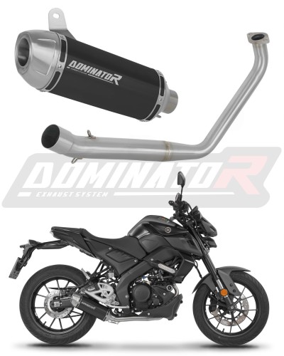 komplette Auspuffanlage mit Schalldämpfer DOMINATOR Full System S3 schwarz passend für Yamaha MT 125 2020