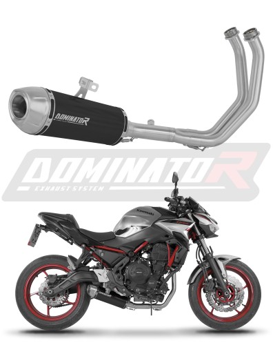 complete exhaust system with muffler DOMINATOR Full System S3 BLACK fits to Kawasaki Ninja 650 2023  2026