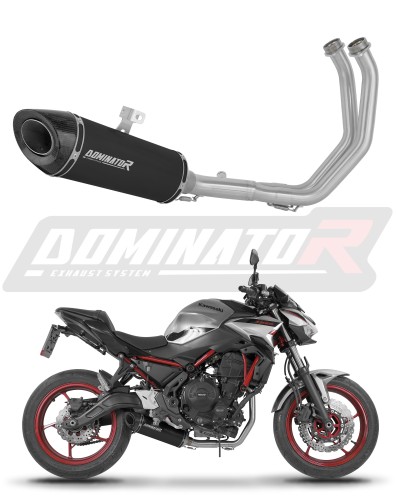 komplette Auspuffanlage mit Schalldämpfer DOMINATOR Full System HP8 schwarz passend für Kawasaki Z650 2023  2026