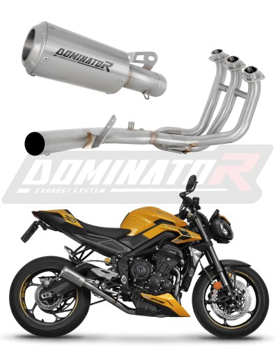 kompletny układ wydechowy z tłumikiem DOMINATOR Full System GPS pasujący do motocykla Triumph Street Triple 765 RS 2024 - 2025 4
