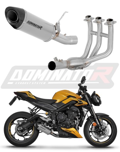 kompletny układ wydechowy z tłumikiem DOMINATOR Full System Tytanowy HP8 pasujący do motocykla Triumph Street Triple 765 RS 2024 - 2025 4