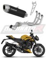 komplette Auspuffanlage mit Schalldämpfer DOMINATOR Full System S6 schwarz passend für Triumph Street Triple 765 RS 2024  2025 5