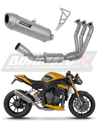 komplette Auspuffanlage mit Schalldämpfer DOMINATOR Full System S6 passend für Triumph Speed Triple 1200 RS / RR 2021  2024