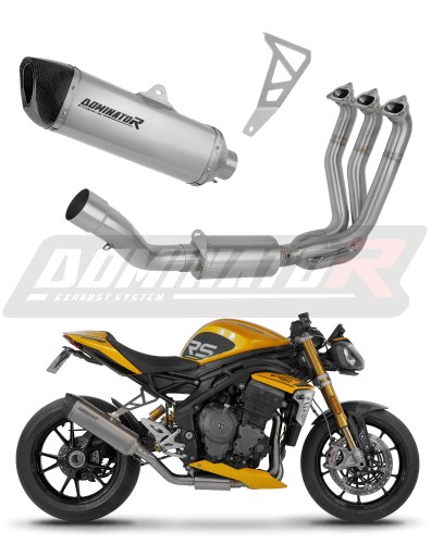 komplette Auspuffanlage mit Schalldämpfer DOMINATOR Full System Titan HP6 passend für Triumph Speed Triple 1200 RS / RR 2021  2024