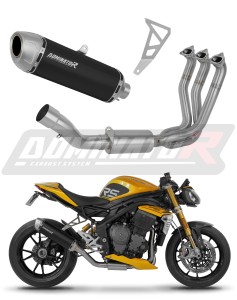 Triumph Speed Triple 1200 RS / RR 2021 - 2024 Auspuffanlagen Schalldämpfer S6 SCHWARZ + dB killer